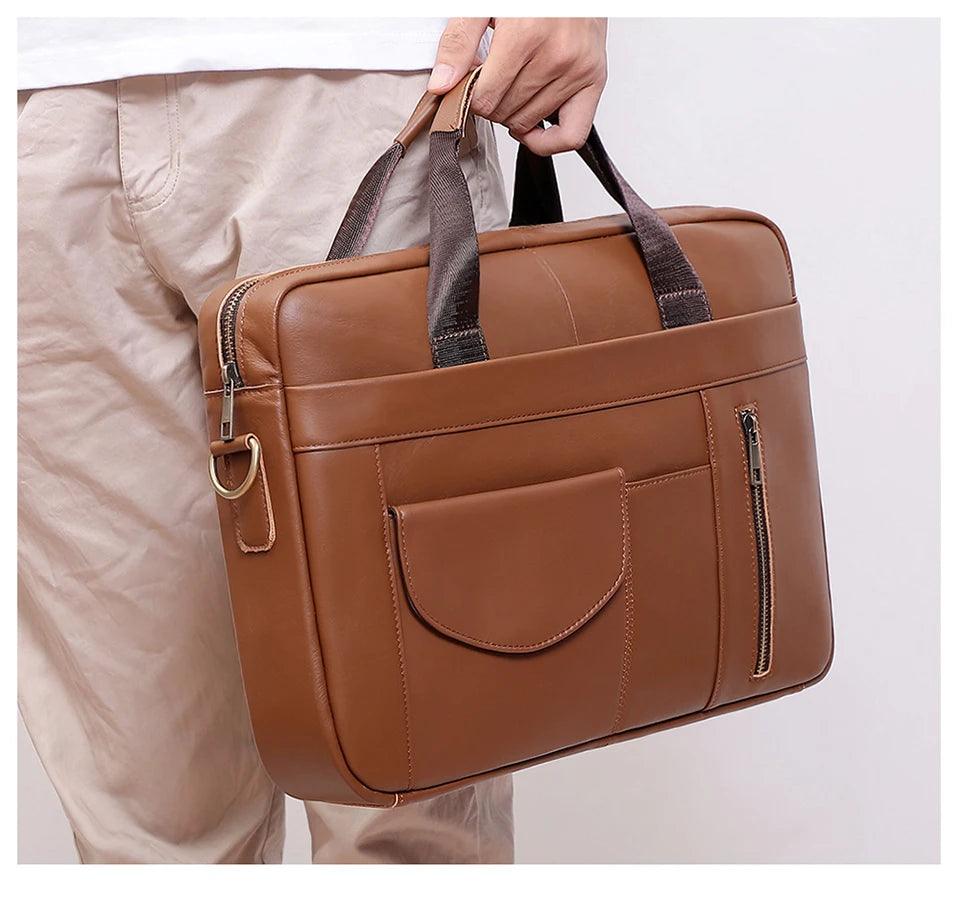 bolsa couro masculina