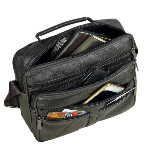 Bolsa Carteiro Couro Legitimo