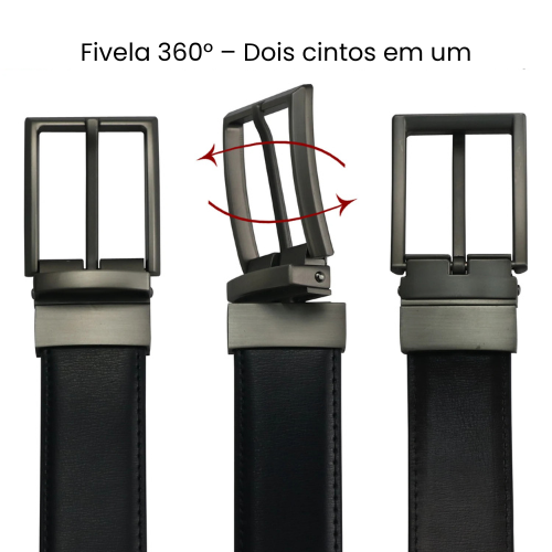 Cinto Couro Dupla Face