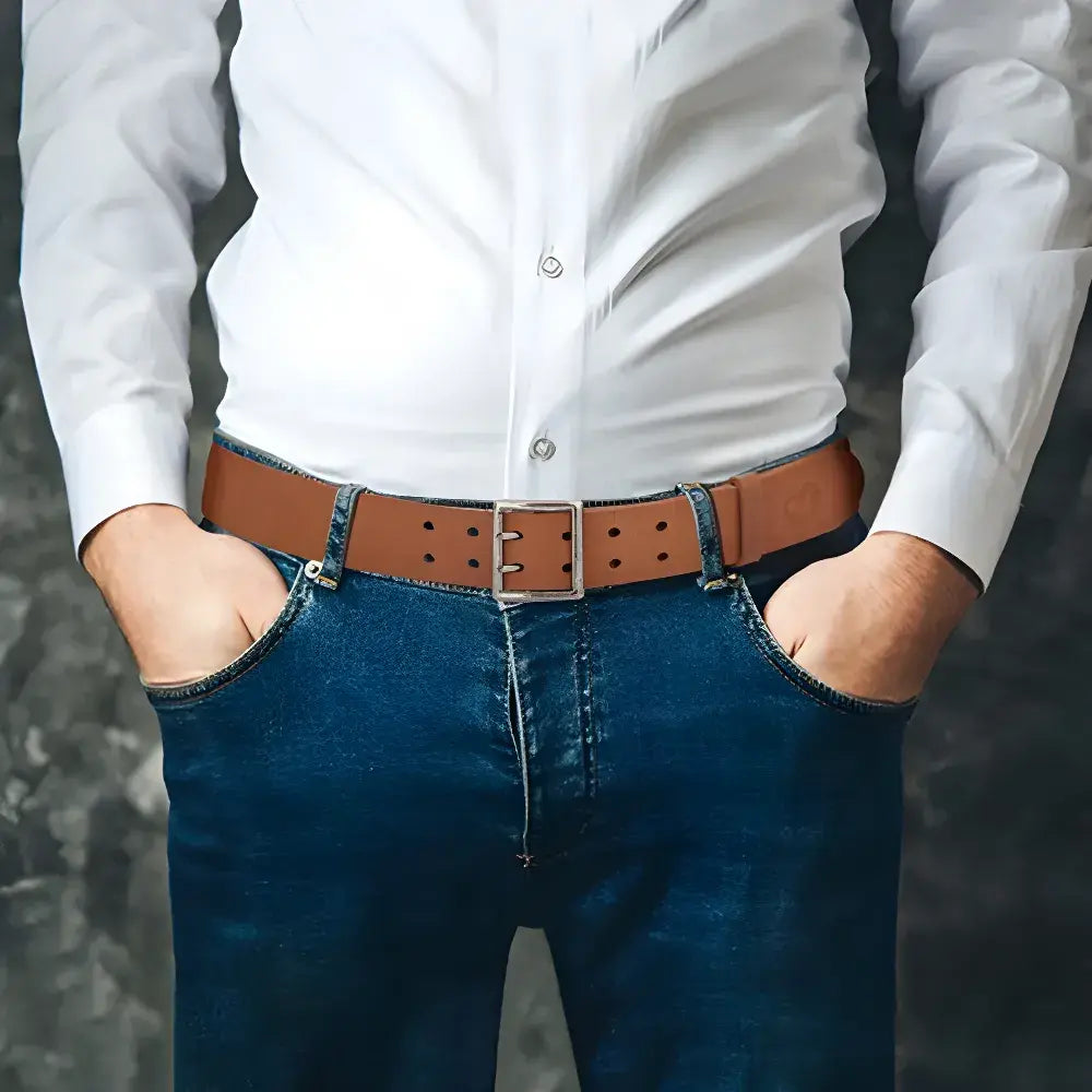 Cinto Masculino de Couro Legítimo Marrom